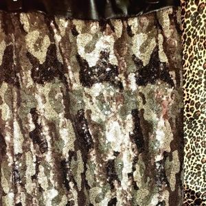 Plus sequin skirt
